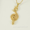 Wholesales fashion hip hop gold cobra snake pendant